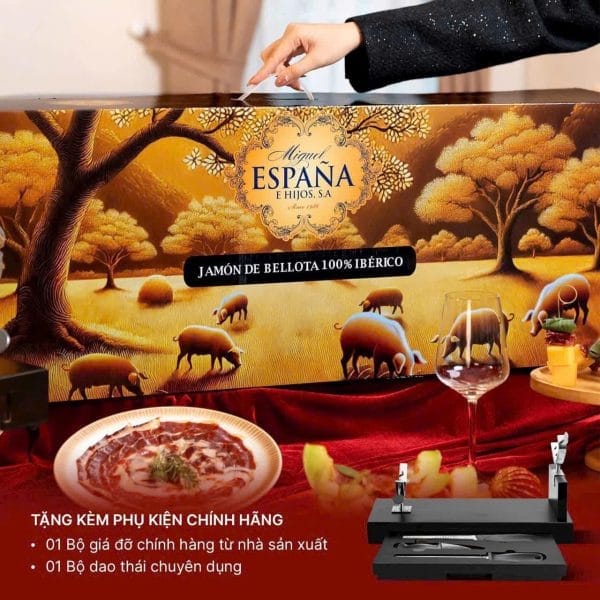 ĐÙI HEO MUỐI JAMÓN DE BELLOTA IBÉRICO 100% - Hình ảnh 6