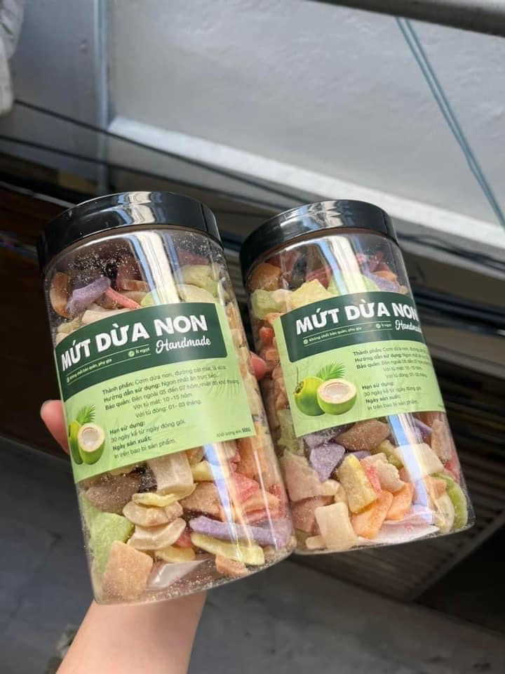 MỨT DỪA VIÊN HỘP 500GR - Hình ảnh 3