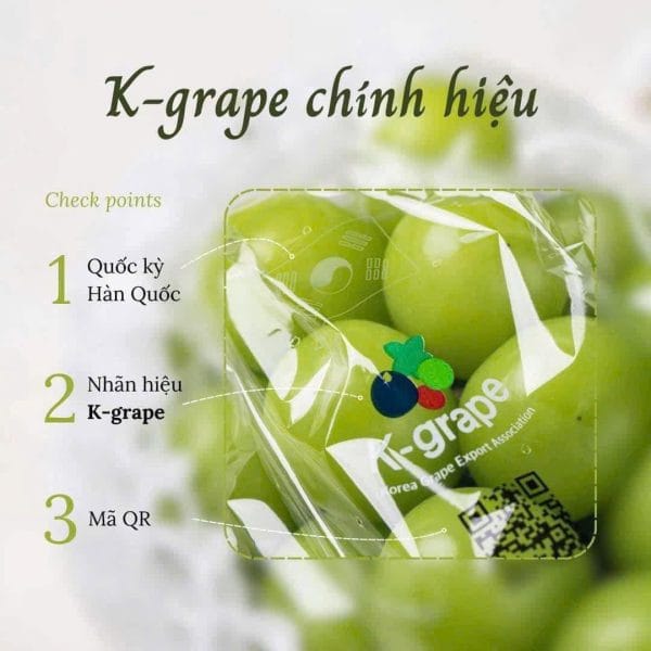 Nho Sữa Hàn Thùng 1 Chùm 1kg -1,2kg - Hình ảnh 2