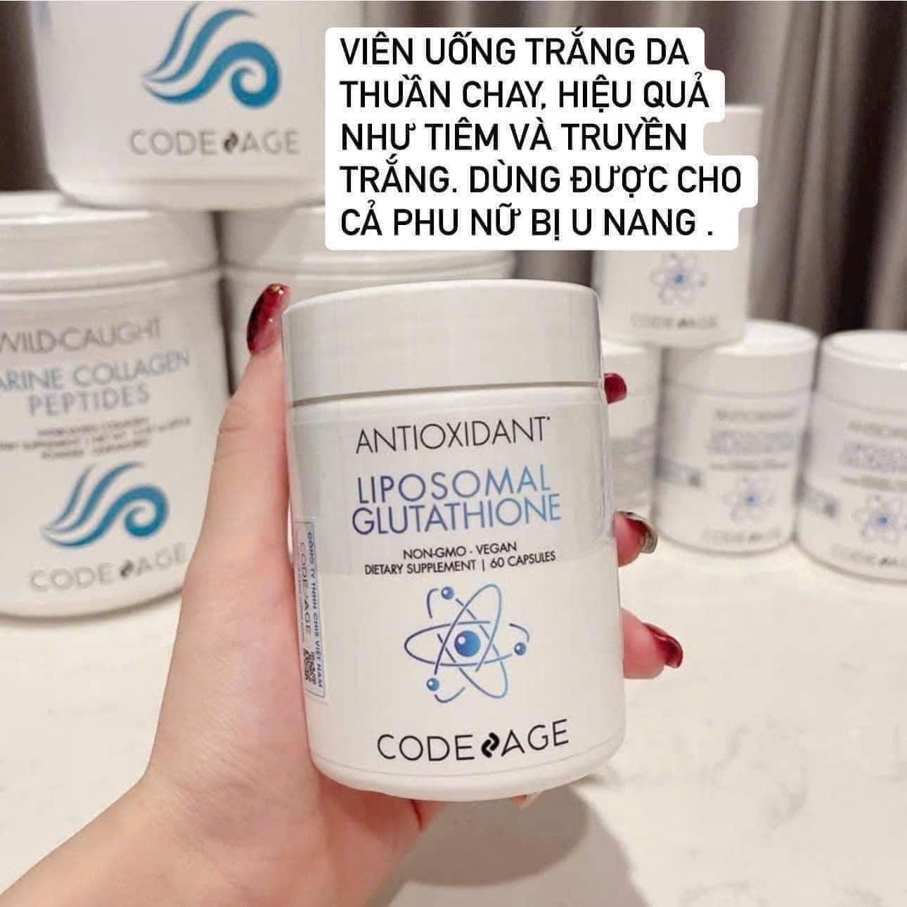 Viên Uống Trắng Da CodeAge Liposomal Glutathione - Hình ảnh 3