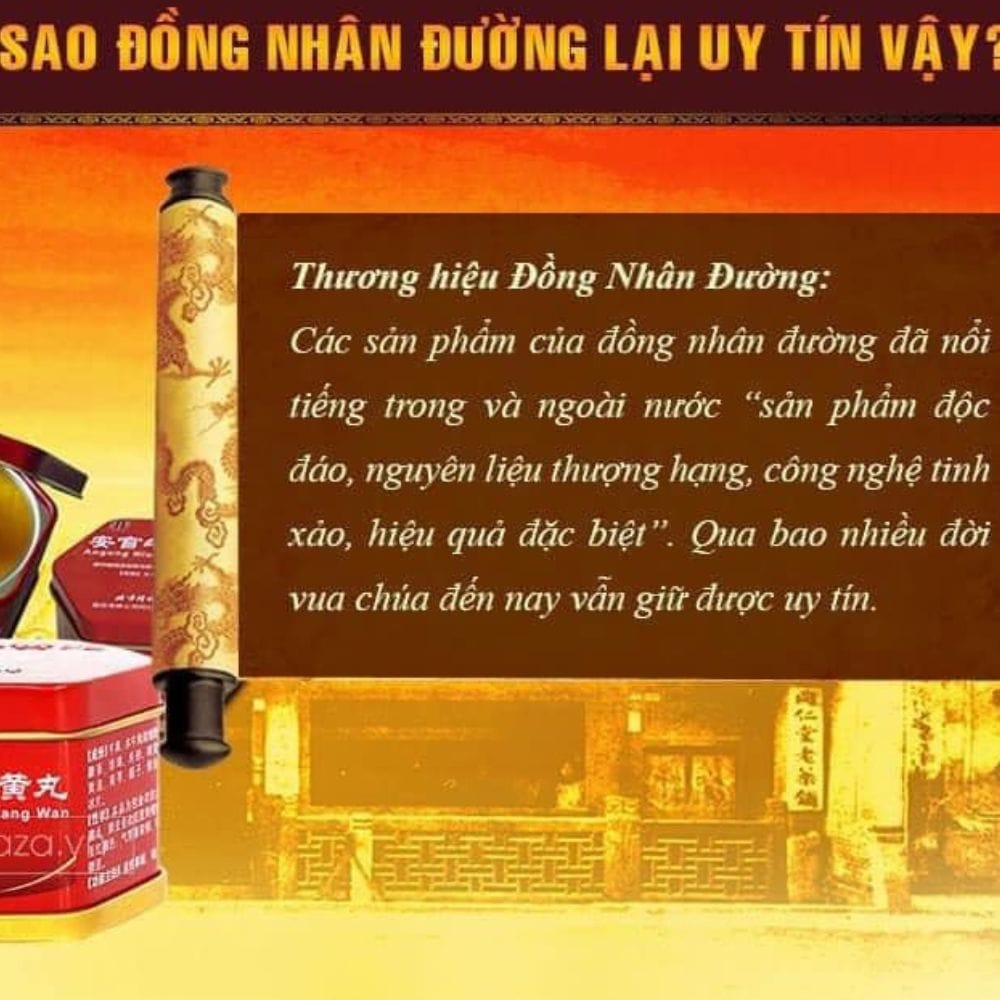 An Cung Ngưu Hoàng Đồng Nhân Đường Hộp Thiếc Đỏ Cao Cấp  ( HỘP 1 VIÊN LẺ) - Hình ảnh 3