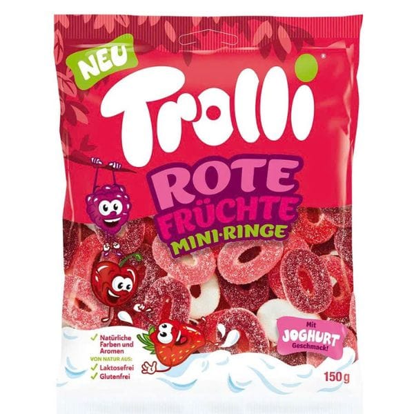 Kẹo Dẻo Trolli Rote Fruchte Mini Ringe ( 150gr )