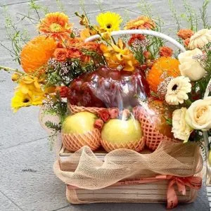 GIỎ HOA QUẢ BIẾU TẶNG 08