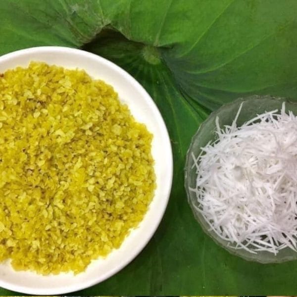 CỐM XÀO CỐT DỪA LÁ NẾP DỪA