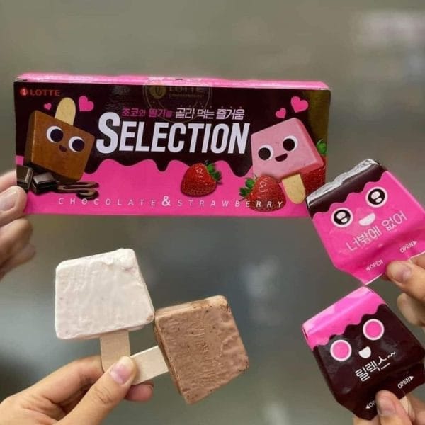 KEM UYÊN ƯƠNG HÀN QUỐC DÂU VÀ SOCOLATE LOTTE