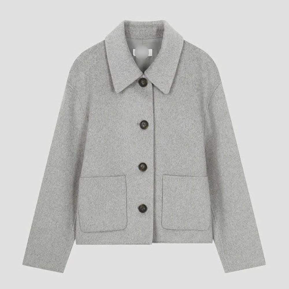 ÁO KHOÁC DẠ LÔNG CỪU HÀN QUỐC ( MÀU XÁM ) - Hình ảnh 6